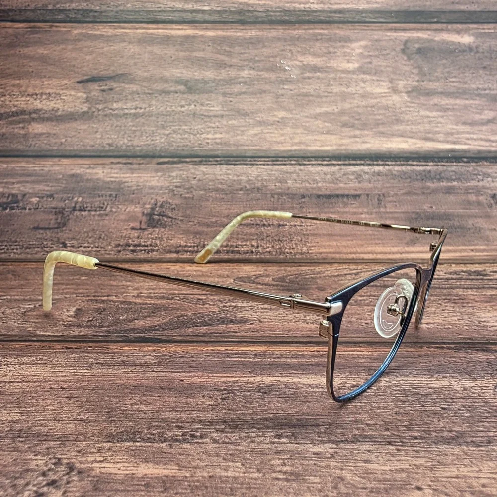 Ted Baker London B239 NAV Eyeglasses Navy Gold Cat Eye Frames 51-16-135